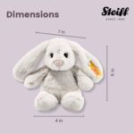 Steiff Hoppie Hase 18 cm hellgrau, Plüschtier Hase mit Schlappohren, Soft Cuddly Friends, flauschiges Stofftier zu – Bild 2