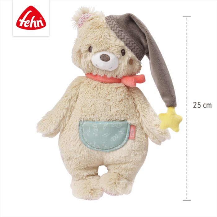 Fehn Kuscheltier Bär Bruno – Weicher Teddyb- Stofftier zum Greifen, Fühlen – Bild 3