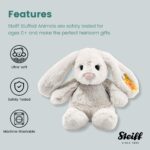Steiff Hoppie Hase 18 cm hellgrau, Plüschtier Hase mit Schlappohren, Soft Cuddly Friends, flauschiges Stofftier zu – Bild 3