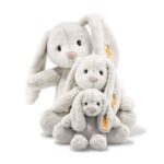 Steiff Hoppie Hase 18 cm hellgrau, Plüschtier Hase mit Schlappohren, Soft Cuddly Friends, flauschiges Stofftier zu – Bild 5
