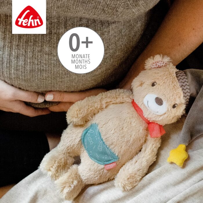 Fehn Kuscheltier Bär Bruno – Weicher Teddyb- Stofftier zum Greifen, Fühlen – Bild 5